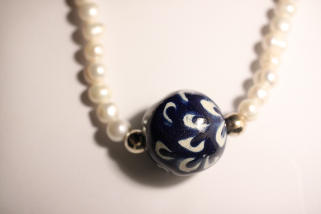 COLLAR PERLAS BOLA G PAVOREAL